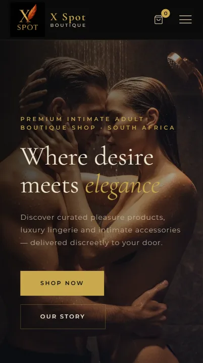 Dark, elegant e-commerce storefront design